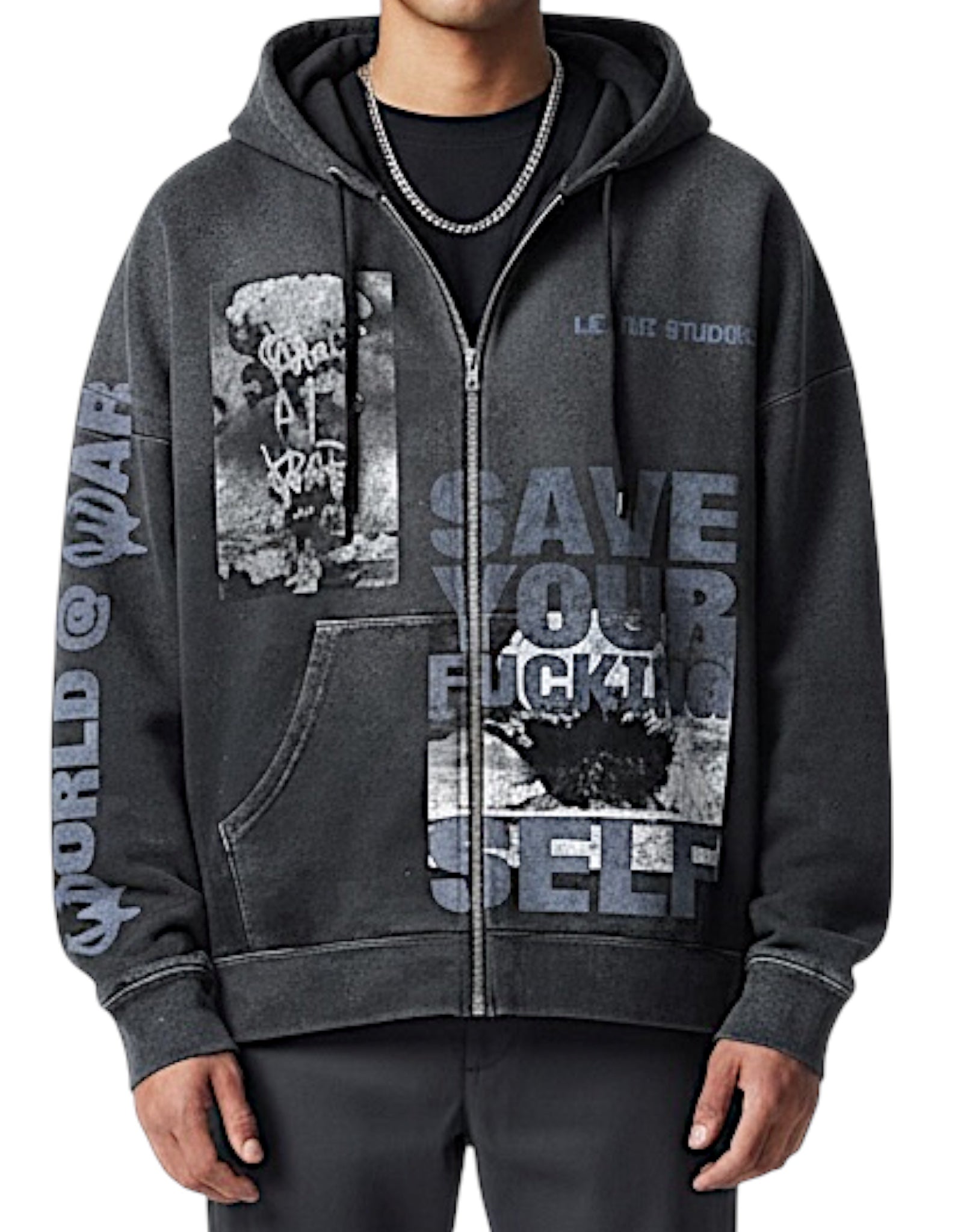 (W)orld @ (W)ar ZIP UP HOODIE