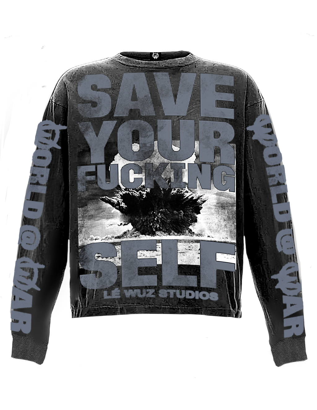 World @ War long sleeve T shirt ( GREY )