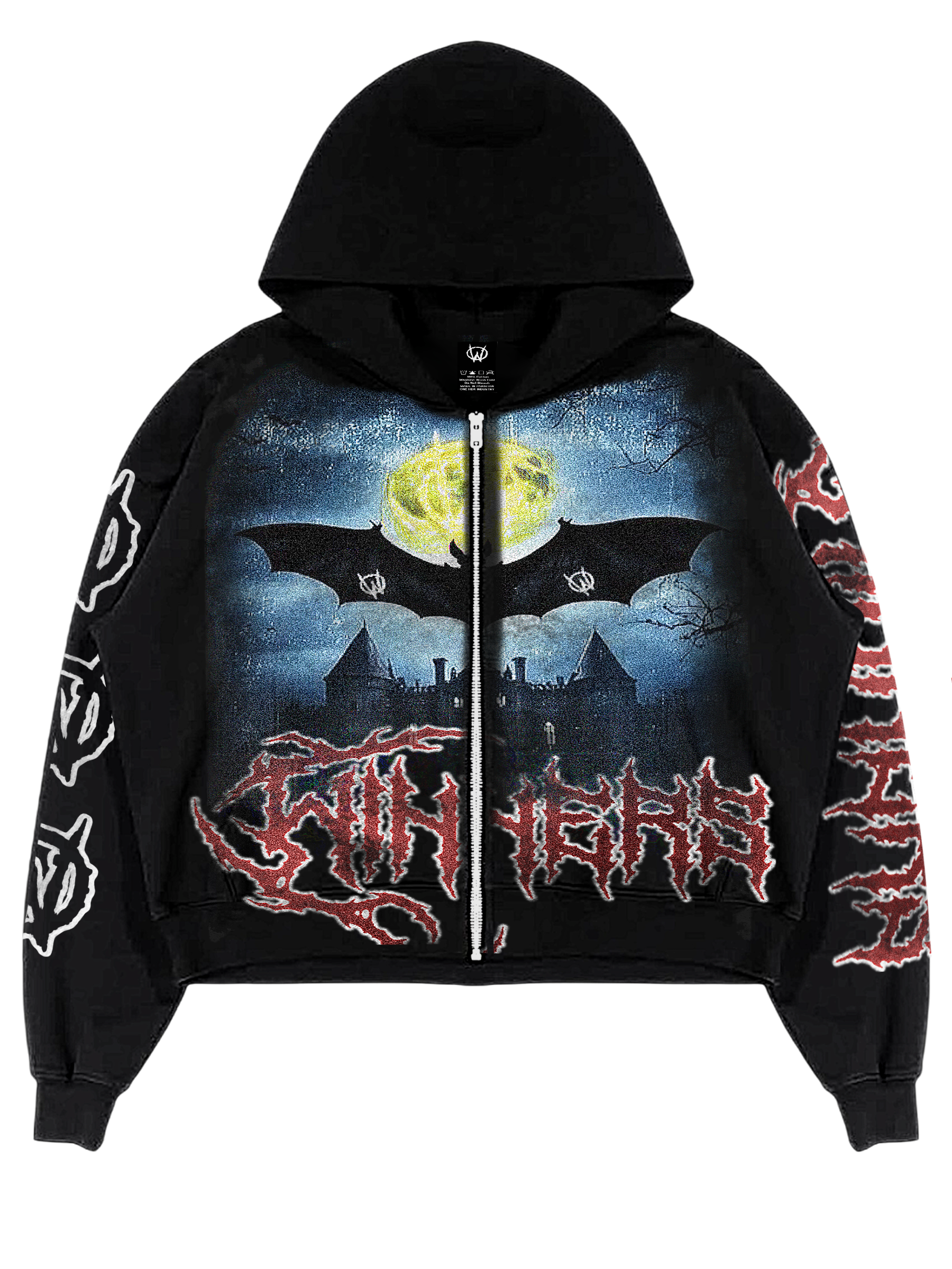 Bats Night ZIP UP HOODIE