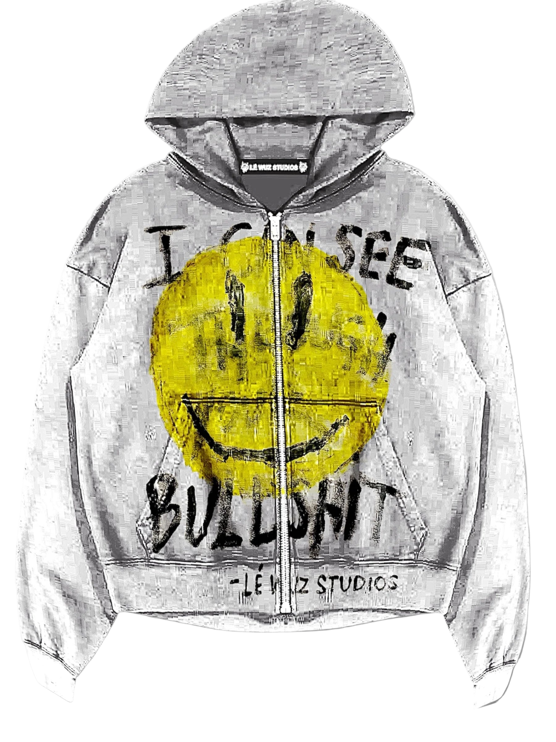 LW TRANSPARENCY ZIP UP HOODIE