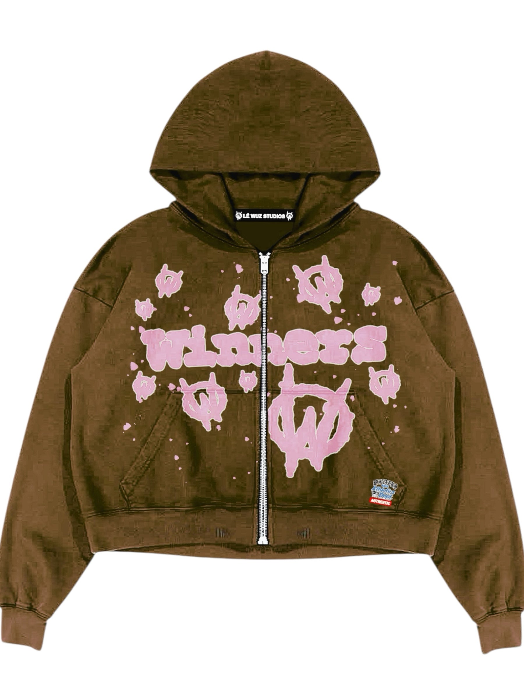 WINNERS SPLATTER ZIP UP HOODIE ( SOIL PASTEL )